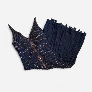 Sue Wong Nocturn Silk Beaded Mini Dress,